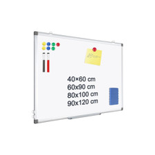 QUEENLINK 90 X 120 cm Magnetic Whiteboard, Large White Board for Wall, Aluminum