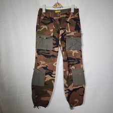 Green camo cargo trousers Jazz Size large Waist 29" Rise 9" Inside leg 30.5'