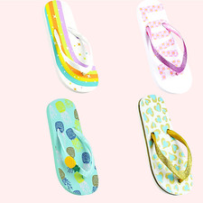 GIRLS SUMMER FLIP FLOPS POOL BEACH HOLIDAY FLAT SHOWER CASUAL LEISURE