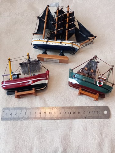 Wooden boat ornaments - wooden,