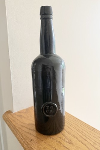Black glass english cylinder - black,