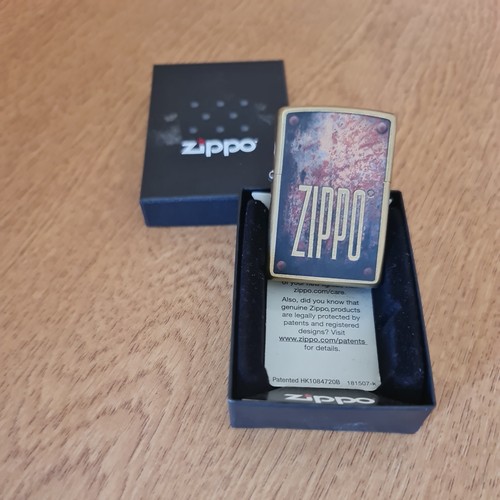 Zippo lighter brass effect