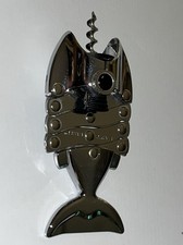 The Original Lazy Fish Corkscrew Chrome Collectable Made In England Genuine