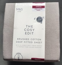M&S Brushed Cotton Deep Fitted