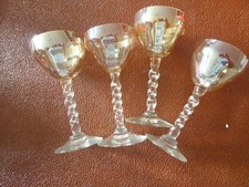 4 x Vintage Opaledcent Amber