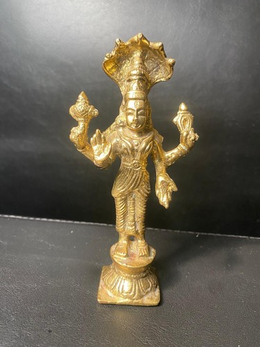 Brass statue lord - statue, vishnu