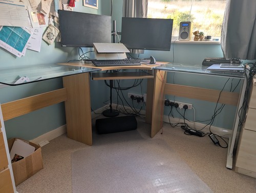 Large corner office desk - corner, wood
