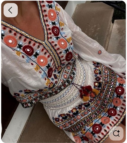 Zara embroidered blouse new - embroidered,