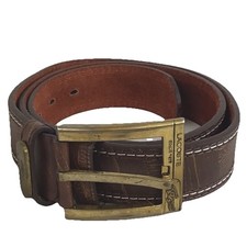 Lacoste Vintage Brown Leather Men’s Belt Size M W32 