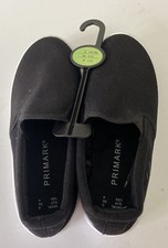 Girls Primark black school pumps UK 3 EUR 35 new slip on