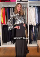 Zara Trinny Silver Sequin Top
