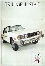 TRIUMPH STAG Mk2 CONVERTIBLE ORIGINAL 1975 FACTORY UK SALES BROCHURE