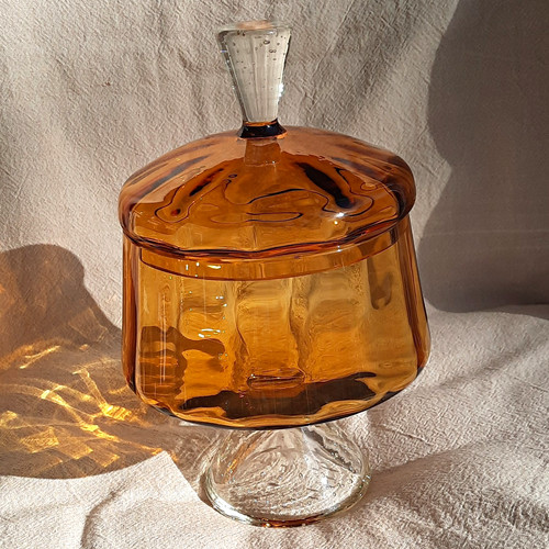 Vintage empoli amber glass - vintage,
