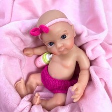Silicone Reborn Baby Girl Doll Preemie Mini 6 Inch 15cm Cute Realistic Soft