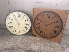 Newgate Mr Butler Wall Clock Dark Grey with Cream Roman Dial Gold Hands