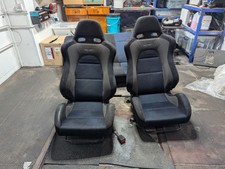 Mitsubishi Evolution 7 Recaro Seats Genuine Full Set Blue Alcantar