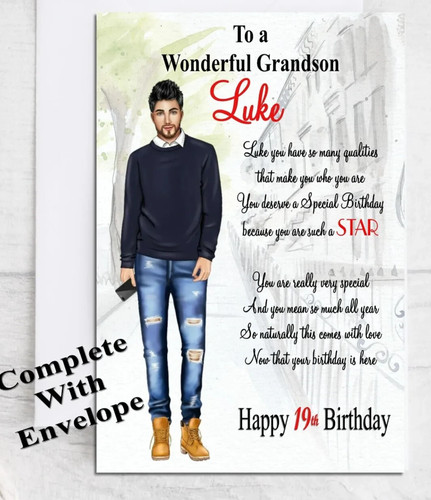 Personalised birthday card - personalised,