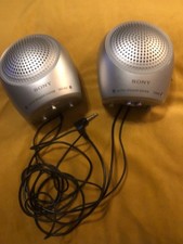 Sony STS-A5S Portable Active Portable Speaker Silver Attachable Long 3.5mm Jack