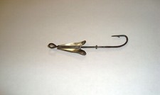 Old bygone fishing lure spinner.Old fishing bait.Otter style sea fishing sp