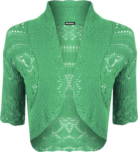 Ladies crochet shrug knitted - shrug,