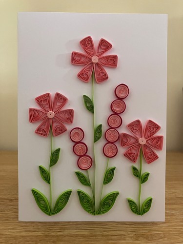 Handmade quilled card - quilled,