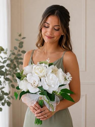 Wedding bouquet white roses - bouquet,