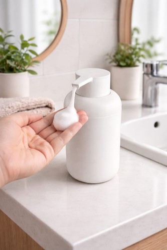Refillable white soap - refillable,