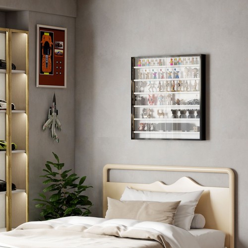 Six shelf display cabinet - shelf,