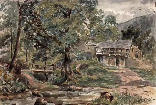 Antique watercolour painting - watercolour,