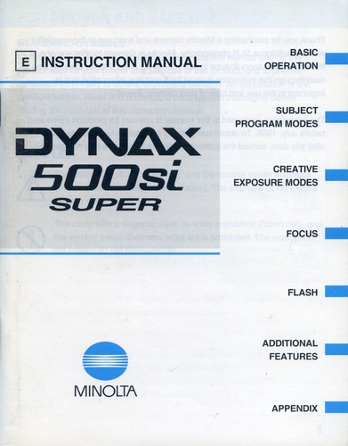 Minolta dynax 500si super - dynax,