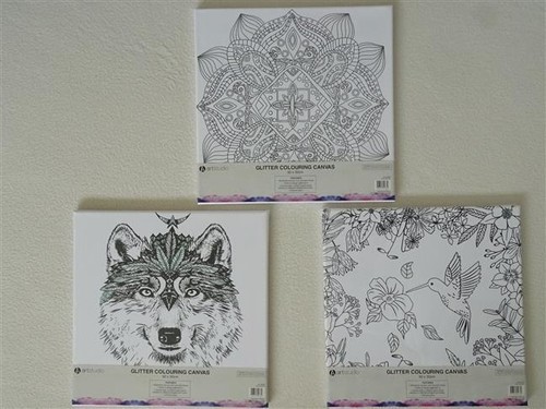 Glitter colouring canvas - glitter,