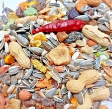 Deluxe Parrot With Fruit Aviary Bird Food Seed Macaw, African Grey Various Sizes