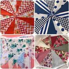 FABRIC BUNTING.WEDDINGS,VINTAGE FLORALS.LOTS OF CHOICE.PARTIES