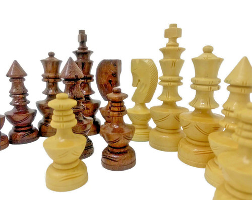 Chess set hand carved king - set,