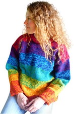 Fair Trade Ethnic Rainbow Wool