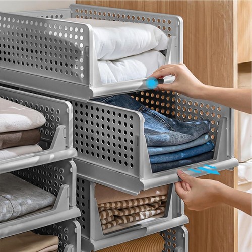 Closet clothing rack basket - closet,