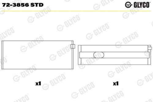 Crankshaft glyco 3856 std - crankshaft,