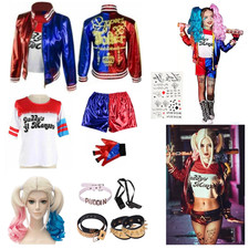 Halloween Adult/Kids Harley Quinn Suicide Squad Costume Cosplay Fancy Dress-Xmas
