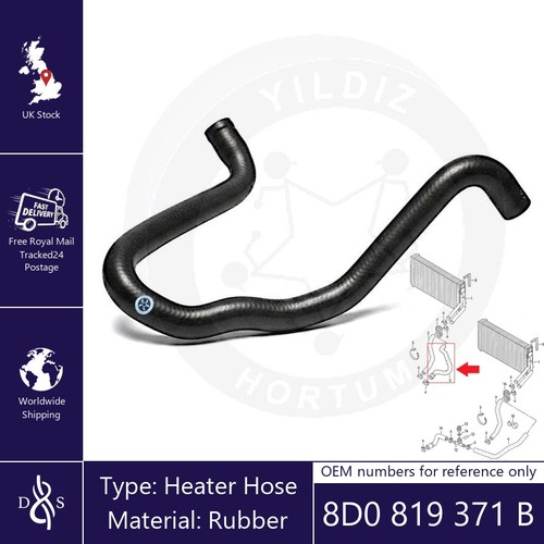 Heater hose fits - fits, passat