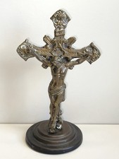 Antique brass altar crucifix
