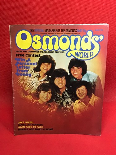 Osmonds world magazine august - osmonds,