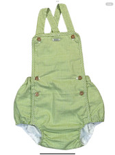Unisex Green Dungaree Romper by Foque - nwt 18 months ** see details