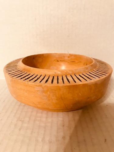 Hand carved spalted beech bowl - hand,