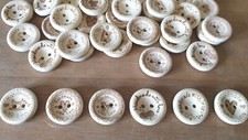 WOODEN BUTTONS "HANDMADE" WITH