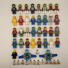 Lego Space Minifigure Bundle Inc A Cracked Torso Black Spaceman All Genuine Lego