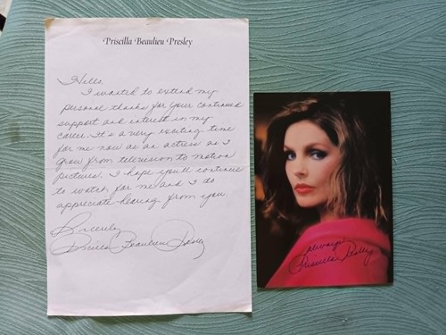 Priscilla presley signed photo - priscilla,