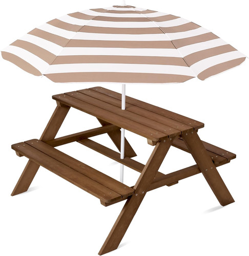 Wooden kids picnic table - wooden, set