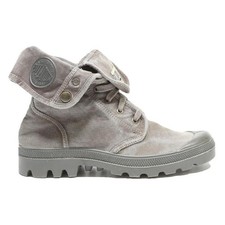 PALLADIUM Pallabrouse Mens Casual Lace-Up Boots Grey Canvas UK 8 Durable Outdoor