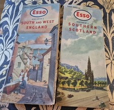 2 Vintage 1950's Esso Road