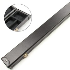 1 Piece PLAIN BLACK Tough Plastic Ends Snooker and Pool Cue Case – Holds 2 Cues